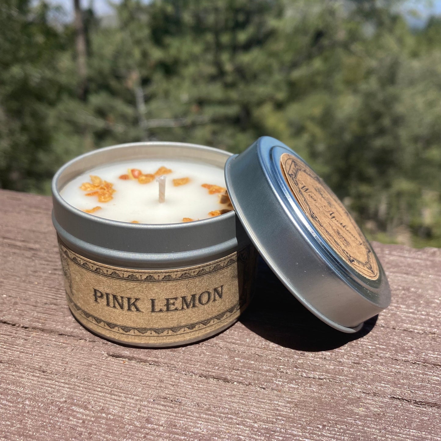 Pink Lemon Botanical Candle Travel Tin