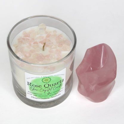 Rose Quartz Clean Crystal Candle