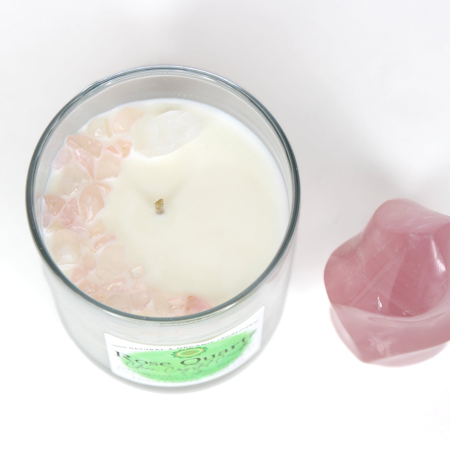 Rose Quartz Clean Crystal Candle
