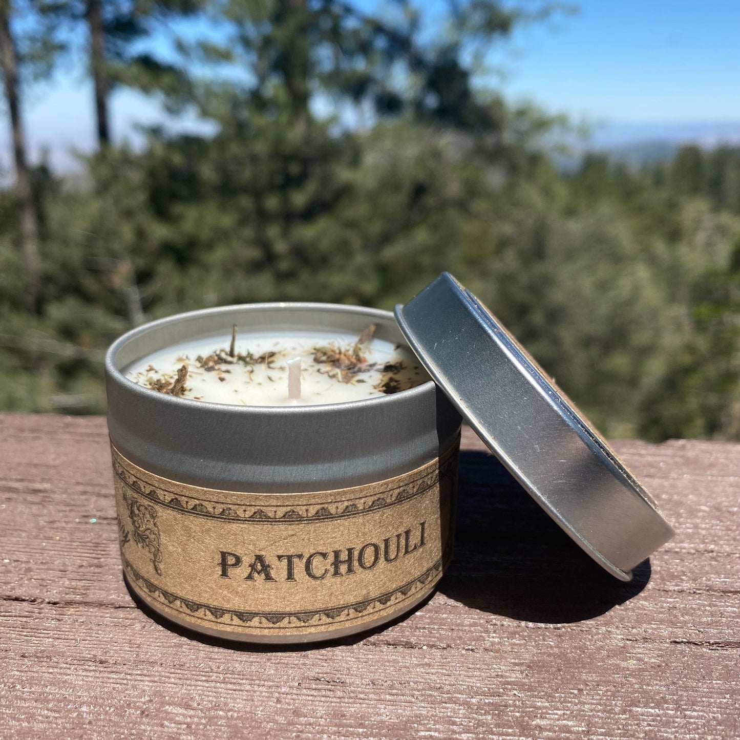 Patchouli Botanical Candle Travel Tin