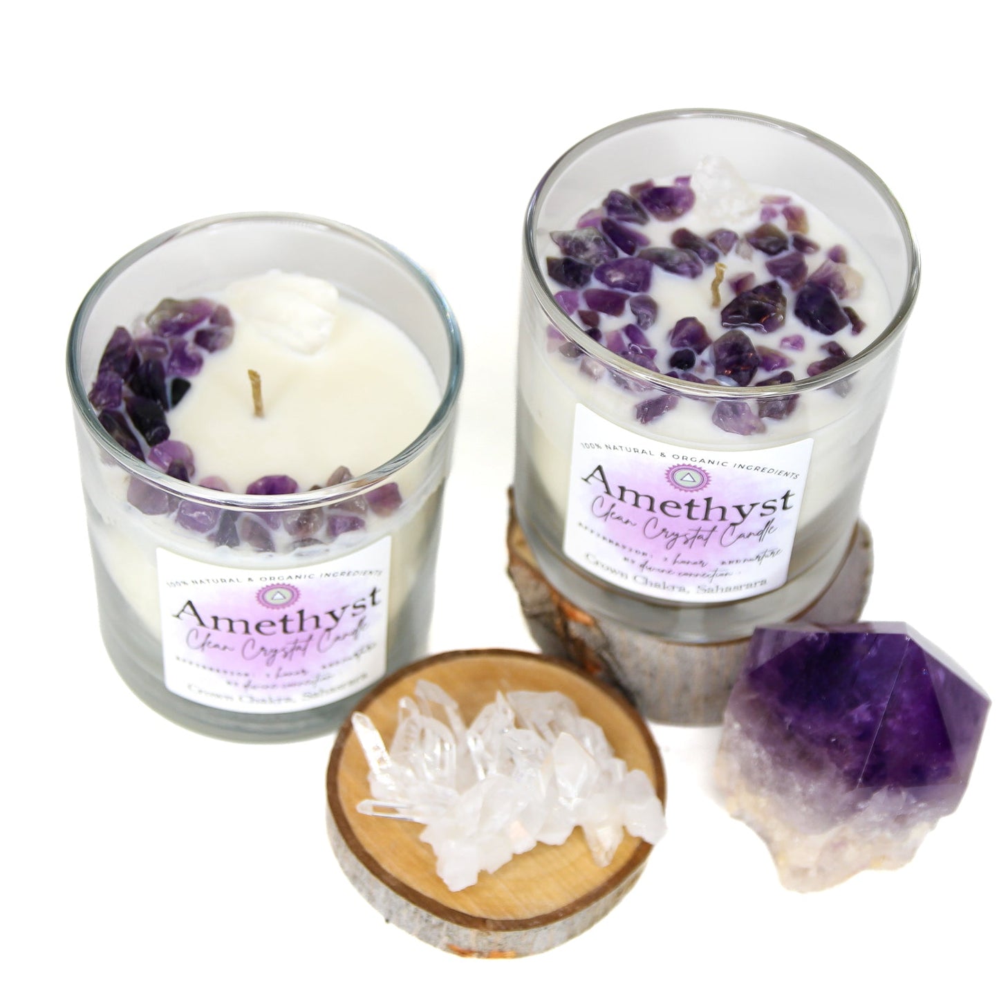 Amethyst Crystal Chakra Candle