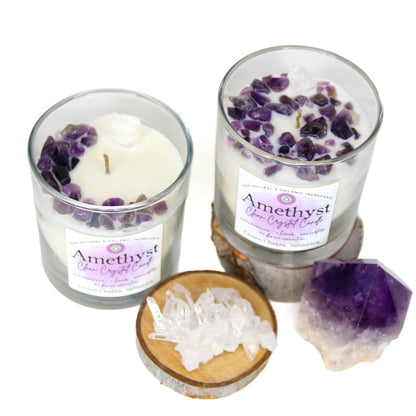 Amethyst Crystal Chakra Candle
