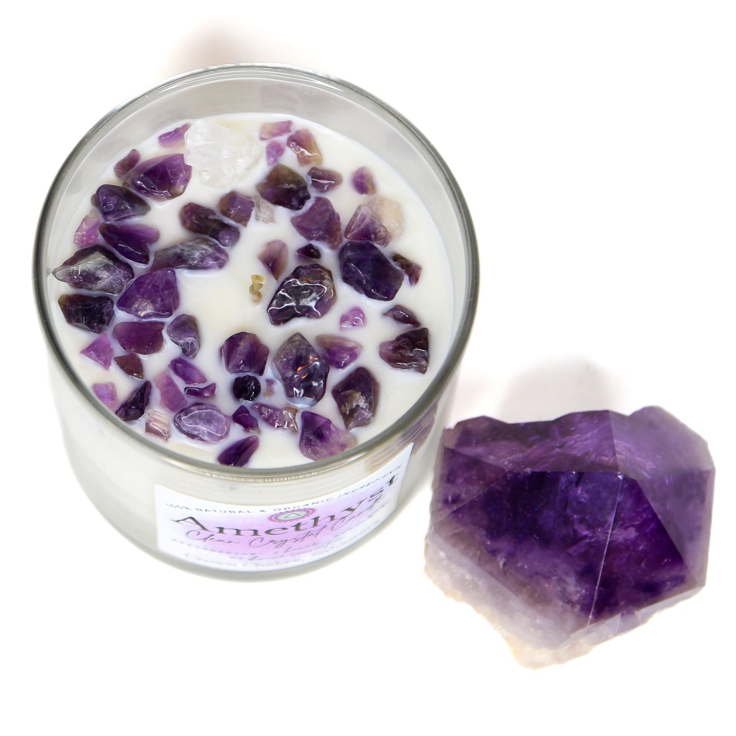 Amethyst Crystal Chakra Candle