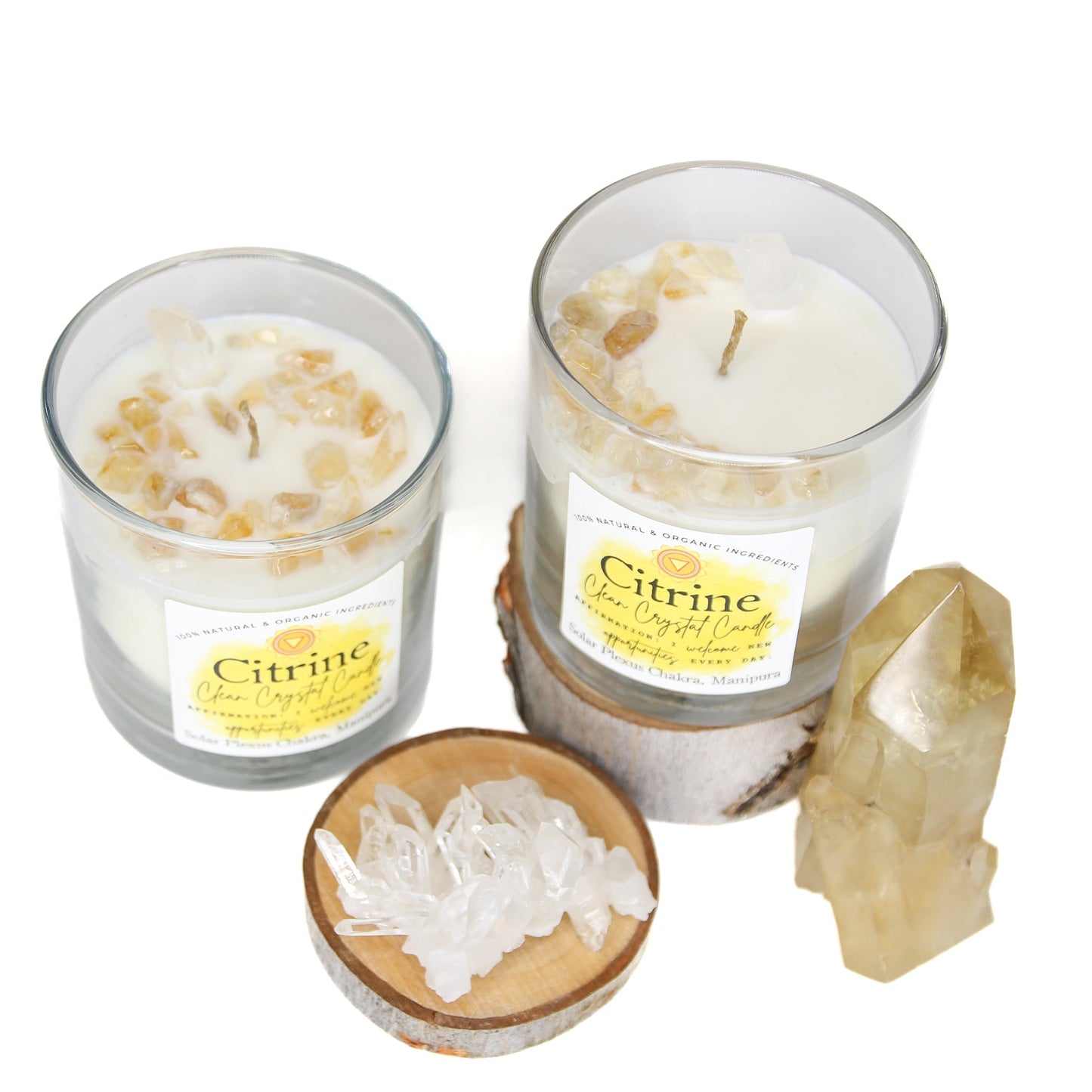 Citrine Clean Crystal Candle