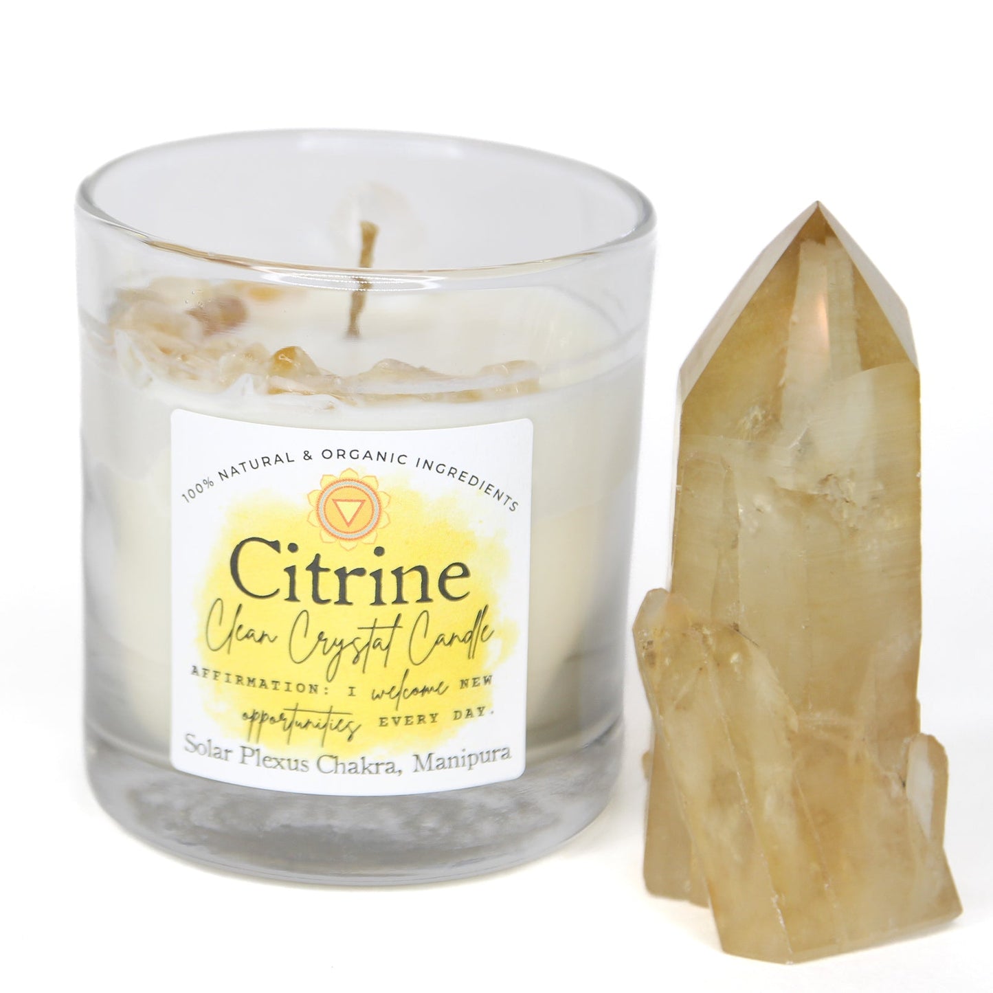 Citrine Clean Crystal Candle