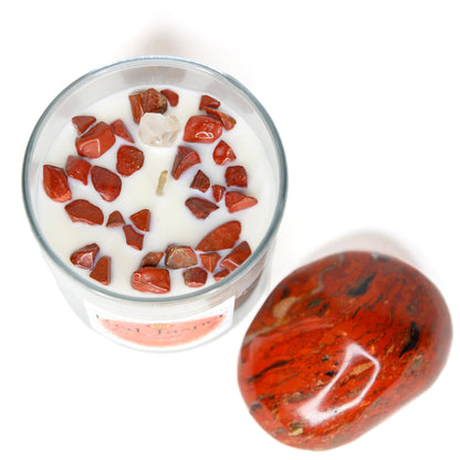 Red Jasper Clean Crystal Candle