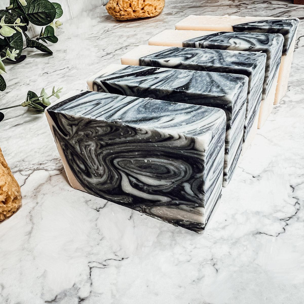 Activated Charcoal, Patchouli and Sandalwood - handmade soap