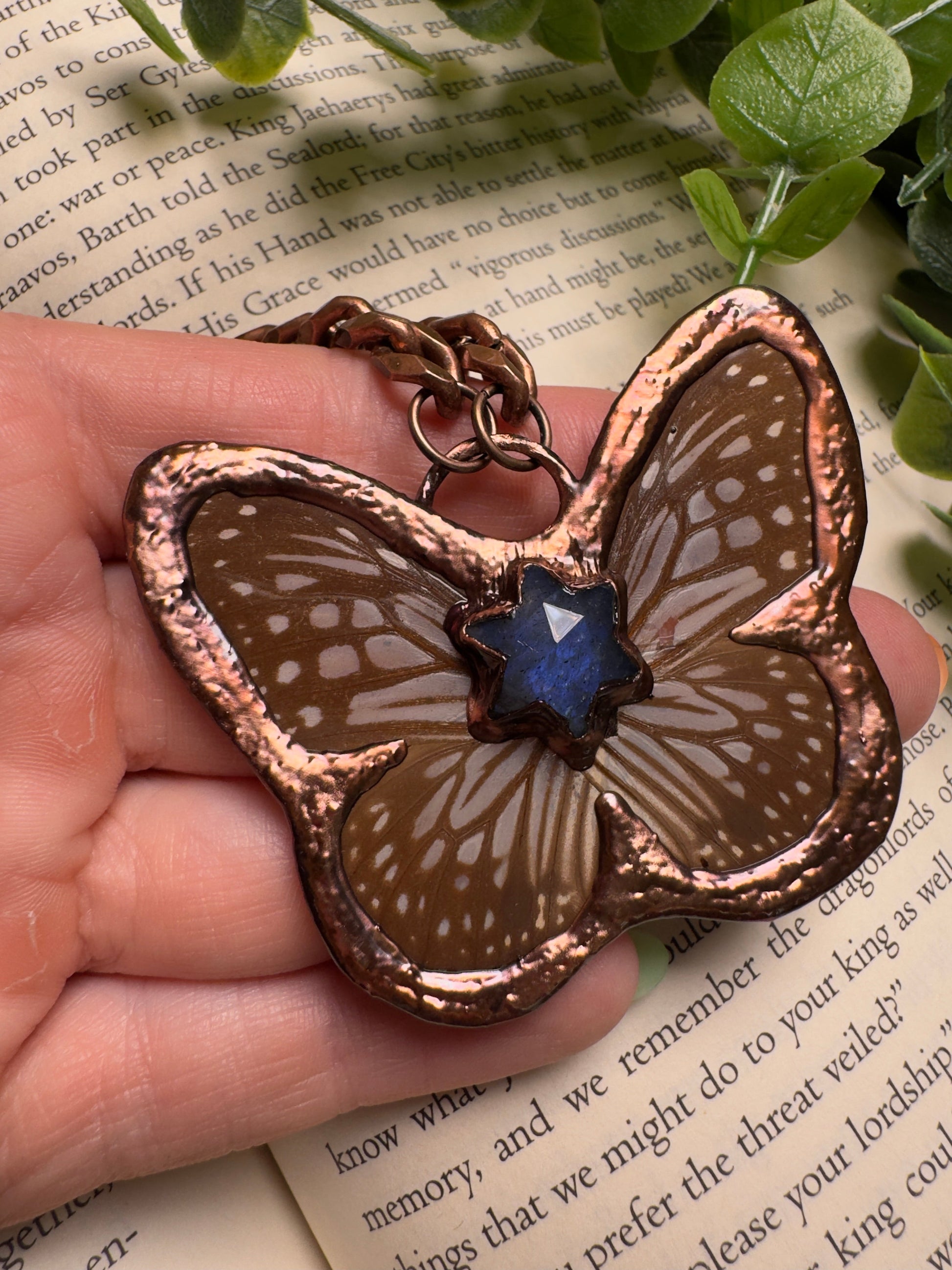 Butterfly and Labradorite Necklace – Necklace