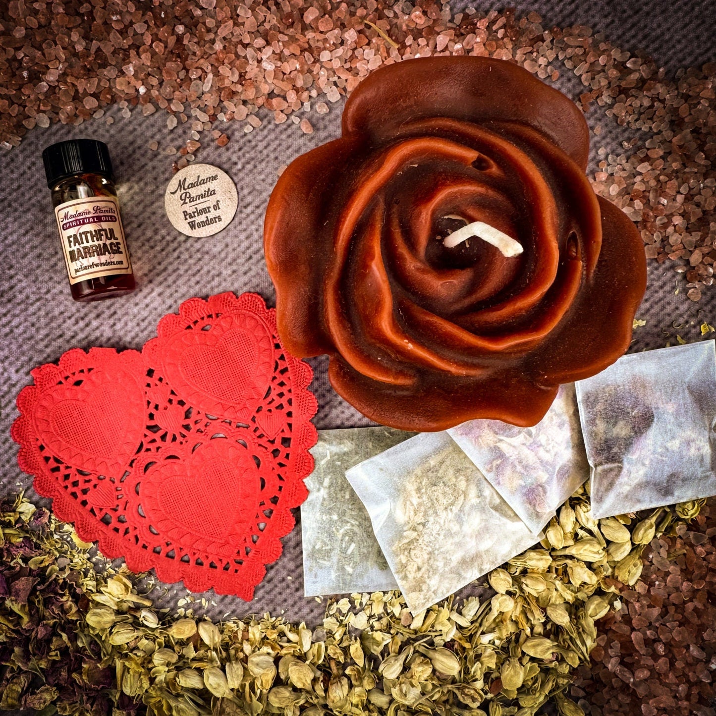 Romance Candle Spell Kit – Ritual Set for Love & Passion