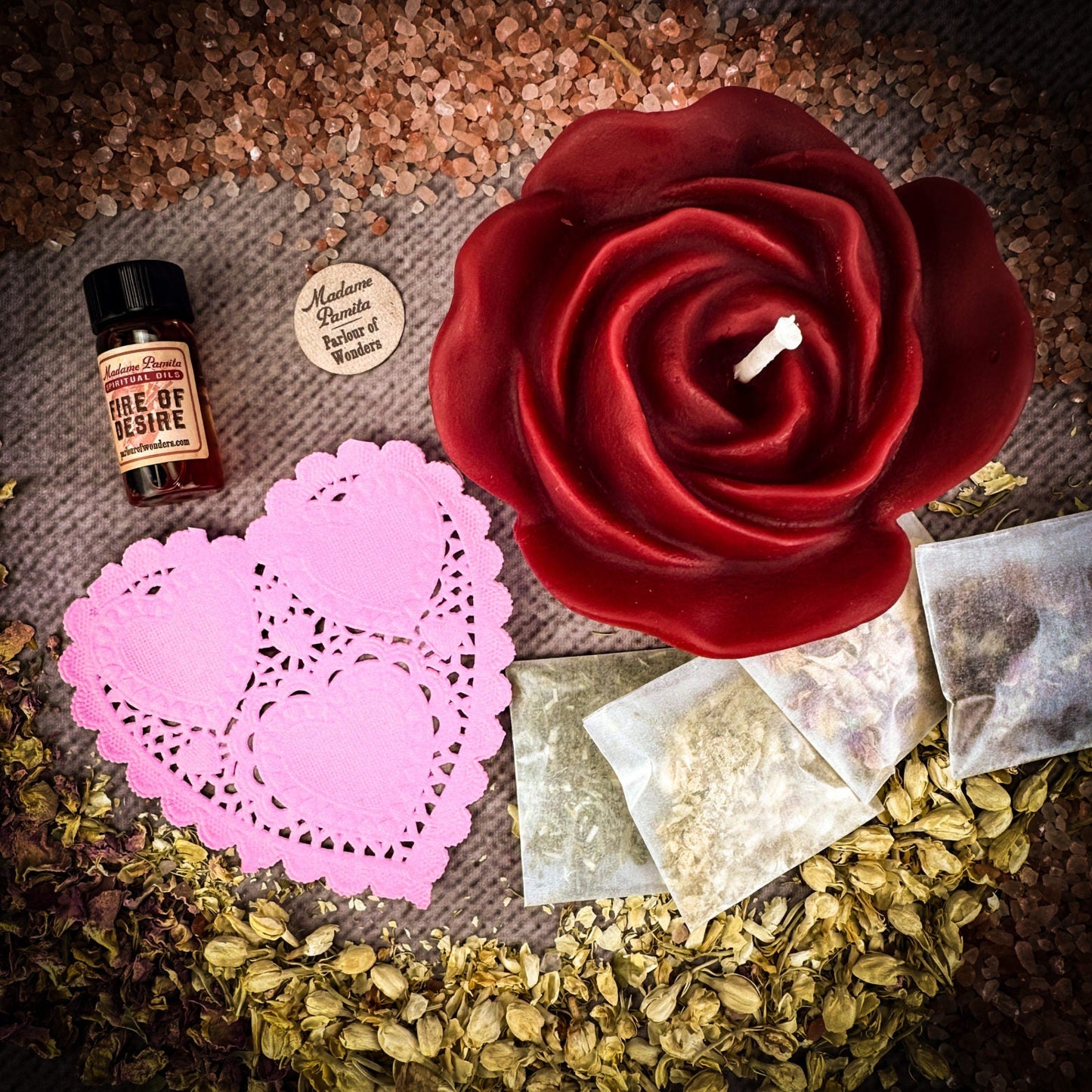 Romance Candle Spell Kit – Ritual Set for Love & Passion