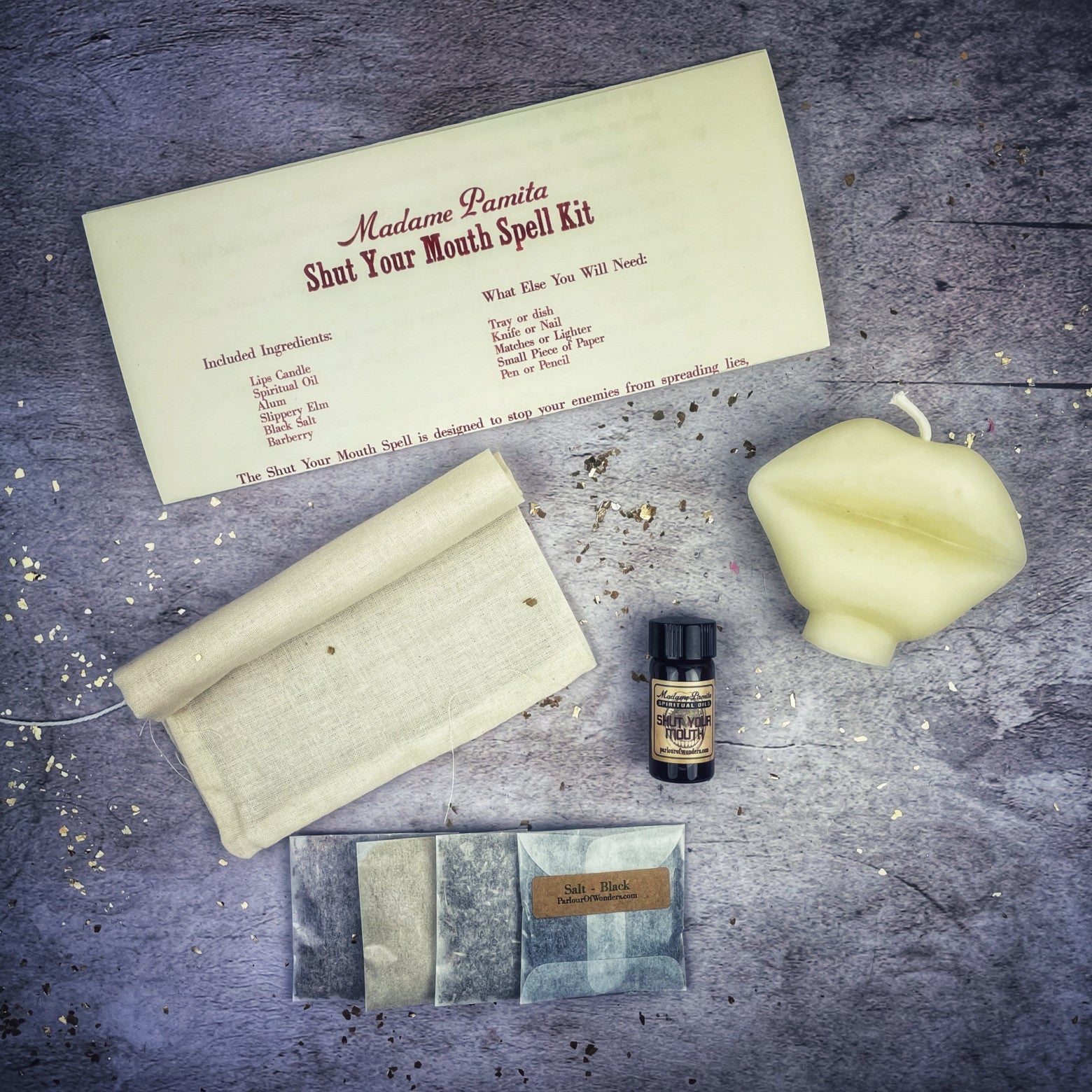 Shut Your Mouth Spell Kit – White (Cleanse Harmful Speech)