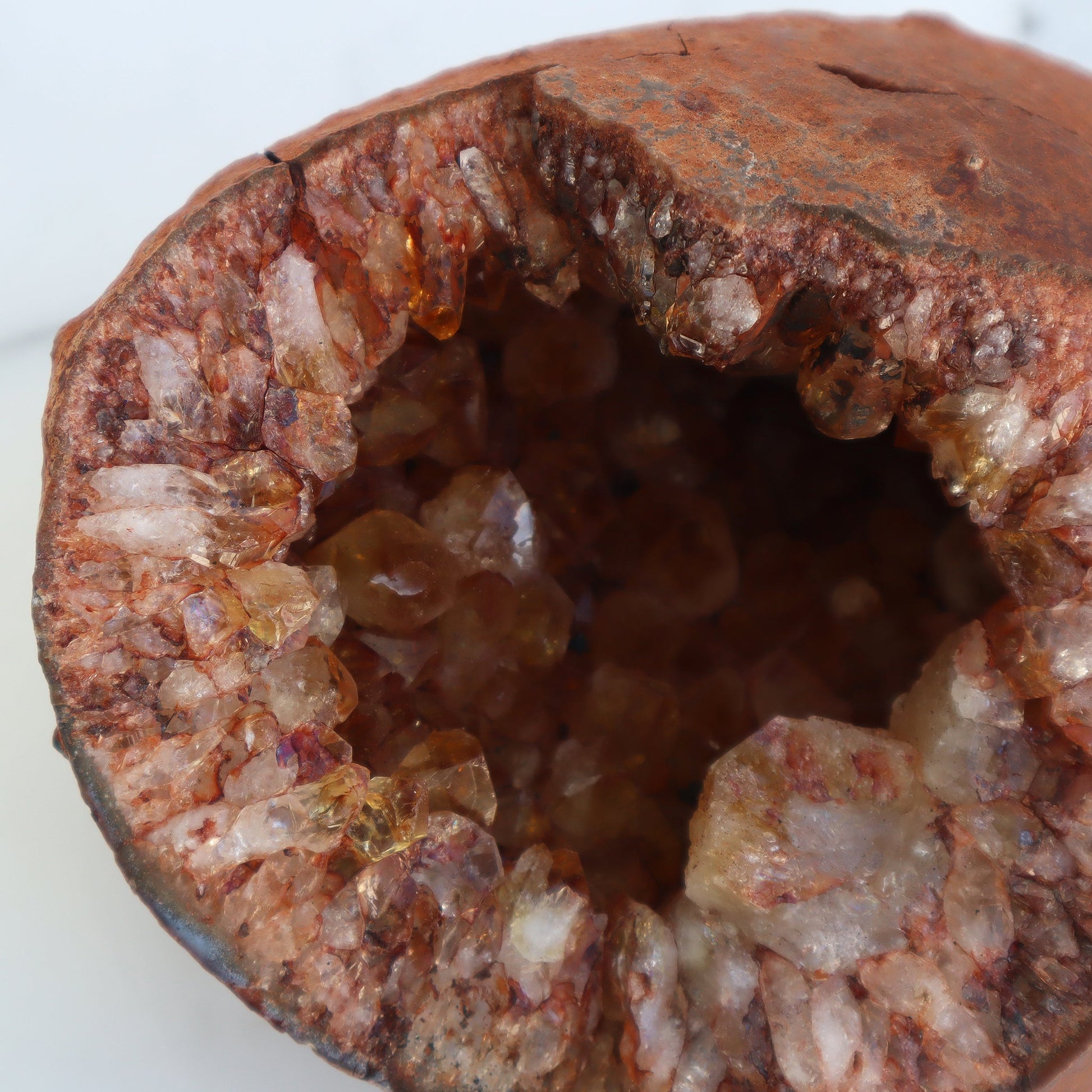 RUST TONED GEODE – Citrine Quartz Geode