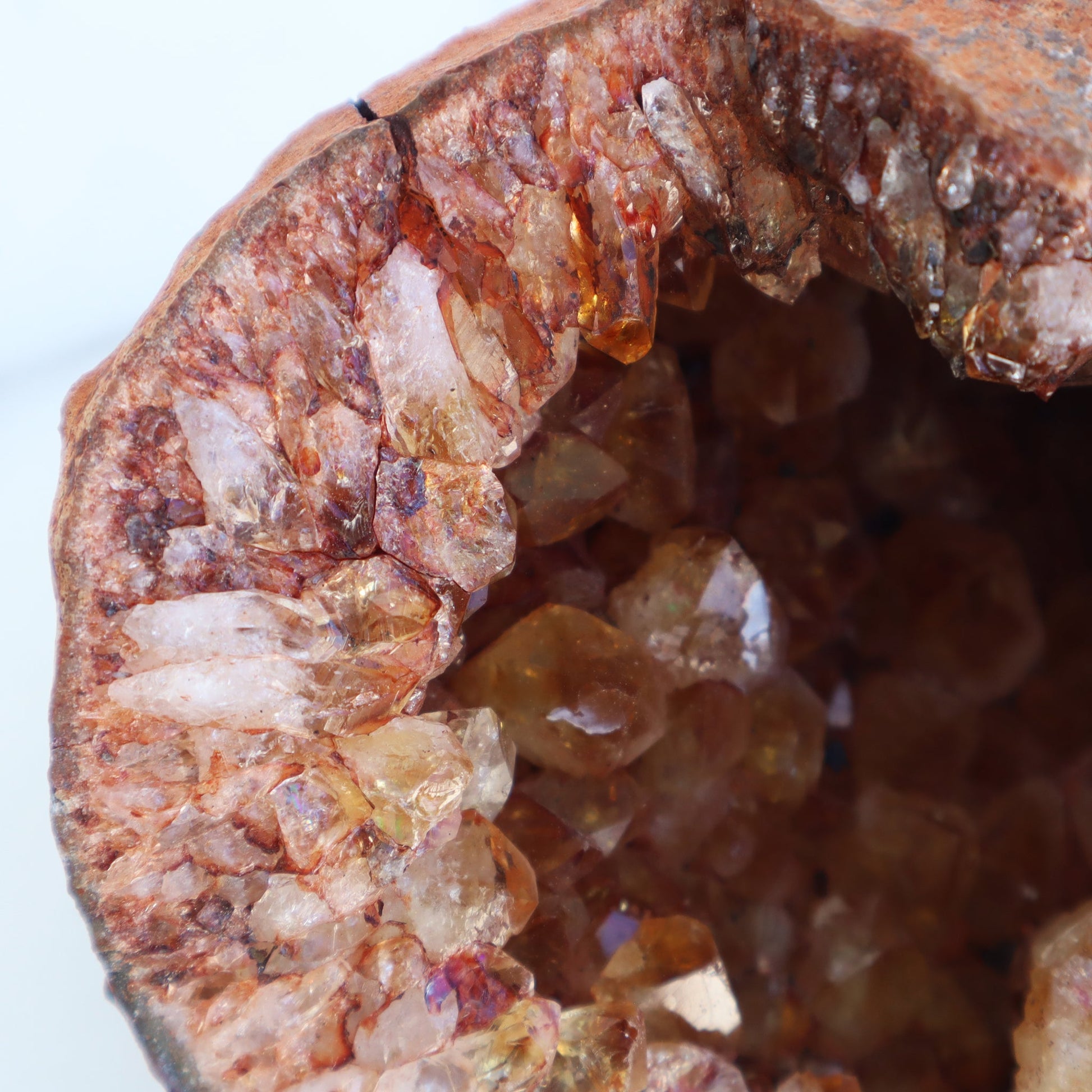 RUST TONED GEODE – Citrine Quartz Geode