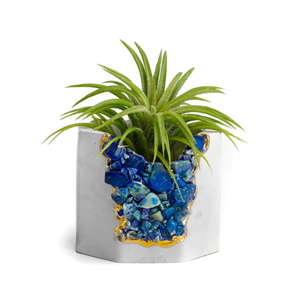 LAPIS LAZULI GEODE PLANTER – Small Geode Planter