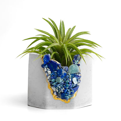 LAPIS LAZULI GEODE PLANTER – Small Geode Planter