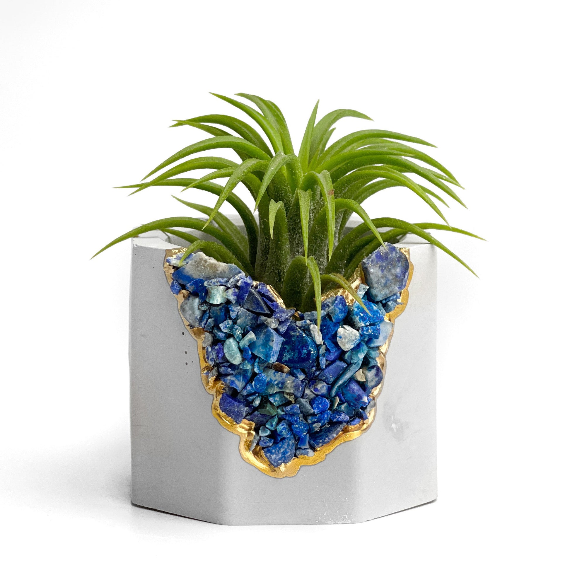 LAPIS LAZULI GEODE PLANTER – Small Geode Planter