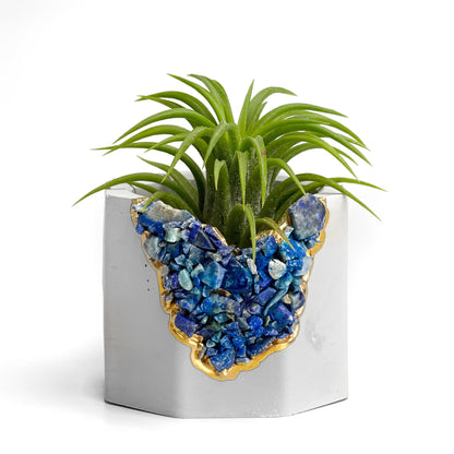 LAPIS LAZULI GEODE PLANTER – Small Geode Planter