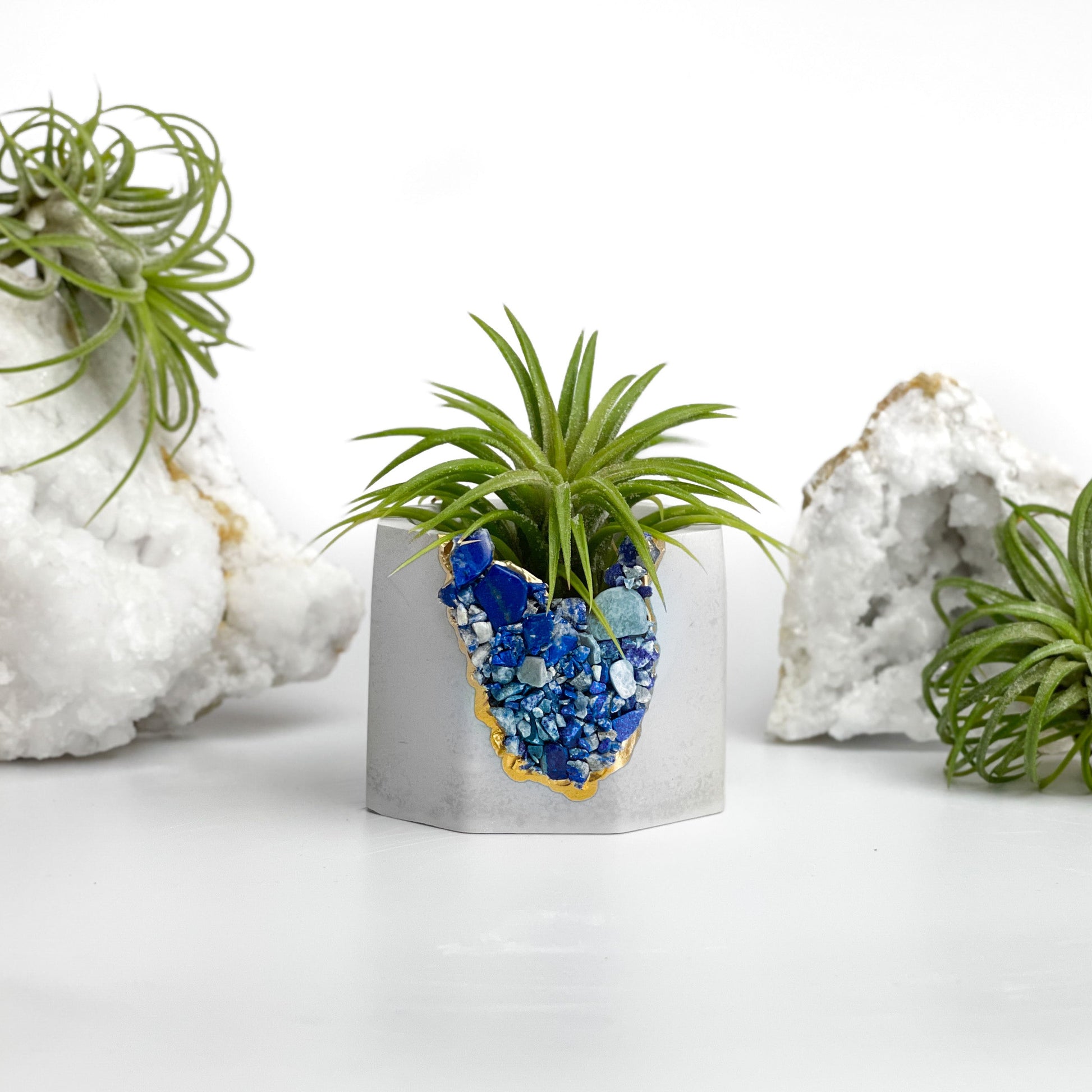 LAPIS LAZULI GEODE PLANTER – Small Geode Planter
