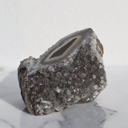 Grey-Toned Micro-Crystals – Rare Quartz Geodes