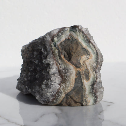 Grey-Toned Micro-Crystals – Rare Quartz Geodes