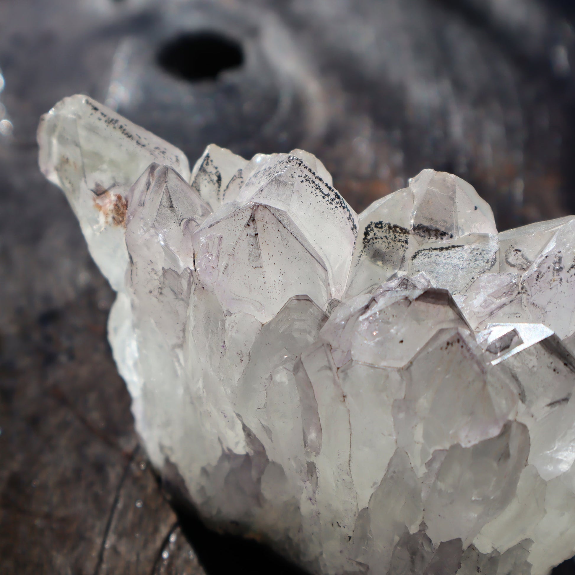 Black Goethite Points – Rare Quartz Geodes
