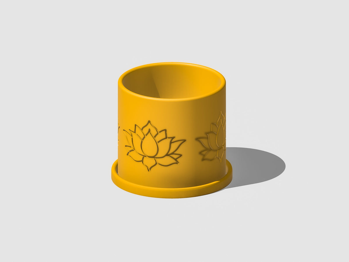 Lotus Flower Planter with Drainage | 3D-Printed Plant Pot