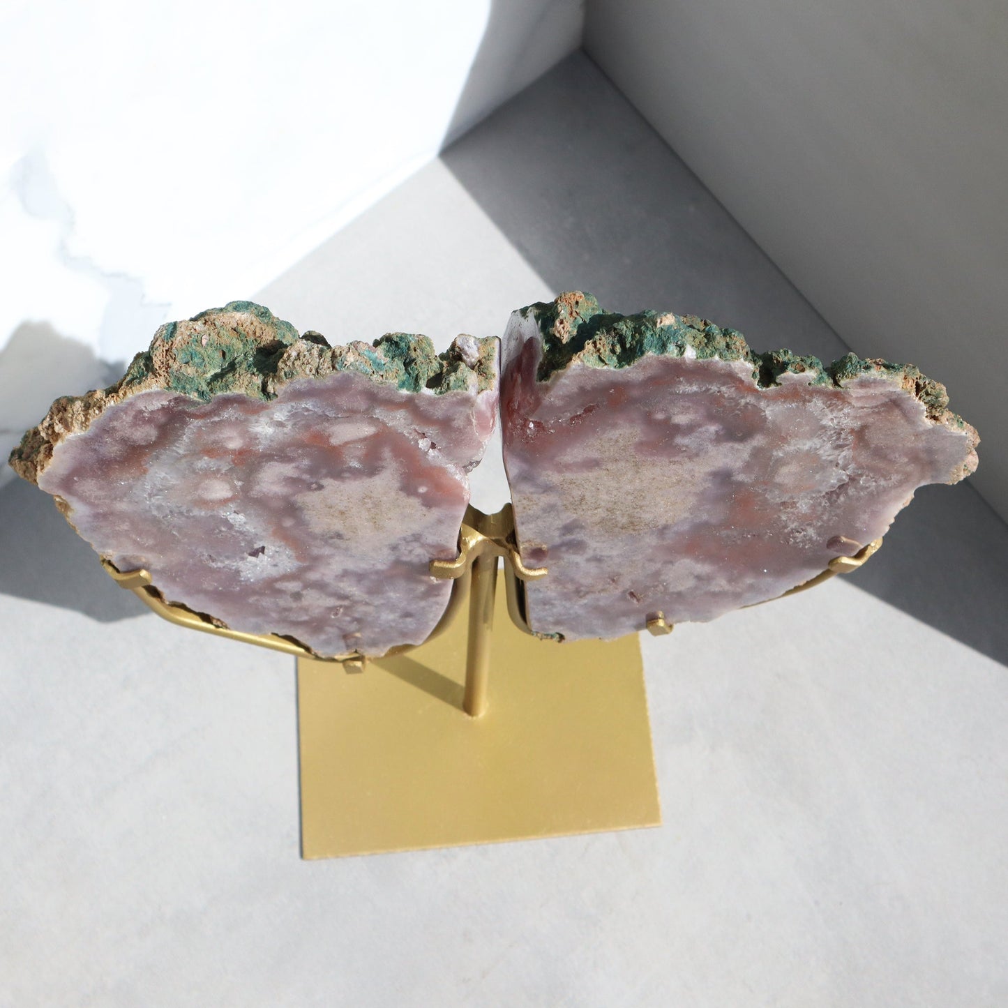 Pink Amethyst Geode Slab of Rustic Back – Pink Amethyst Geode