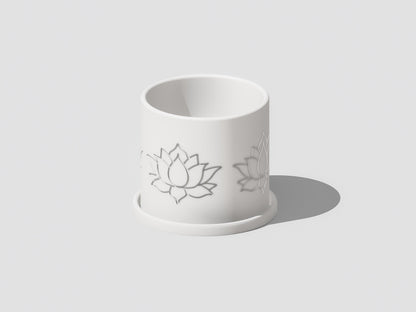 Lotus Flower Planter with Drainage | 3D-Printed Plant Pot