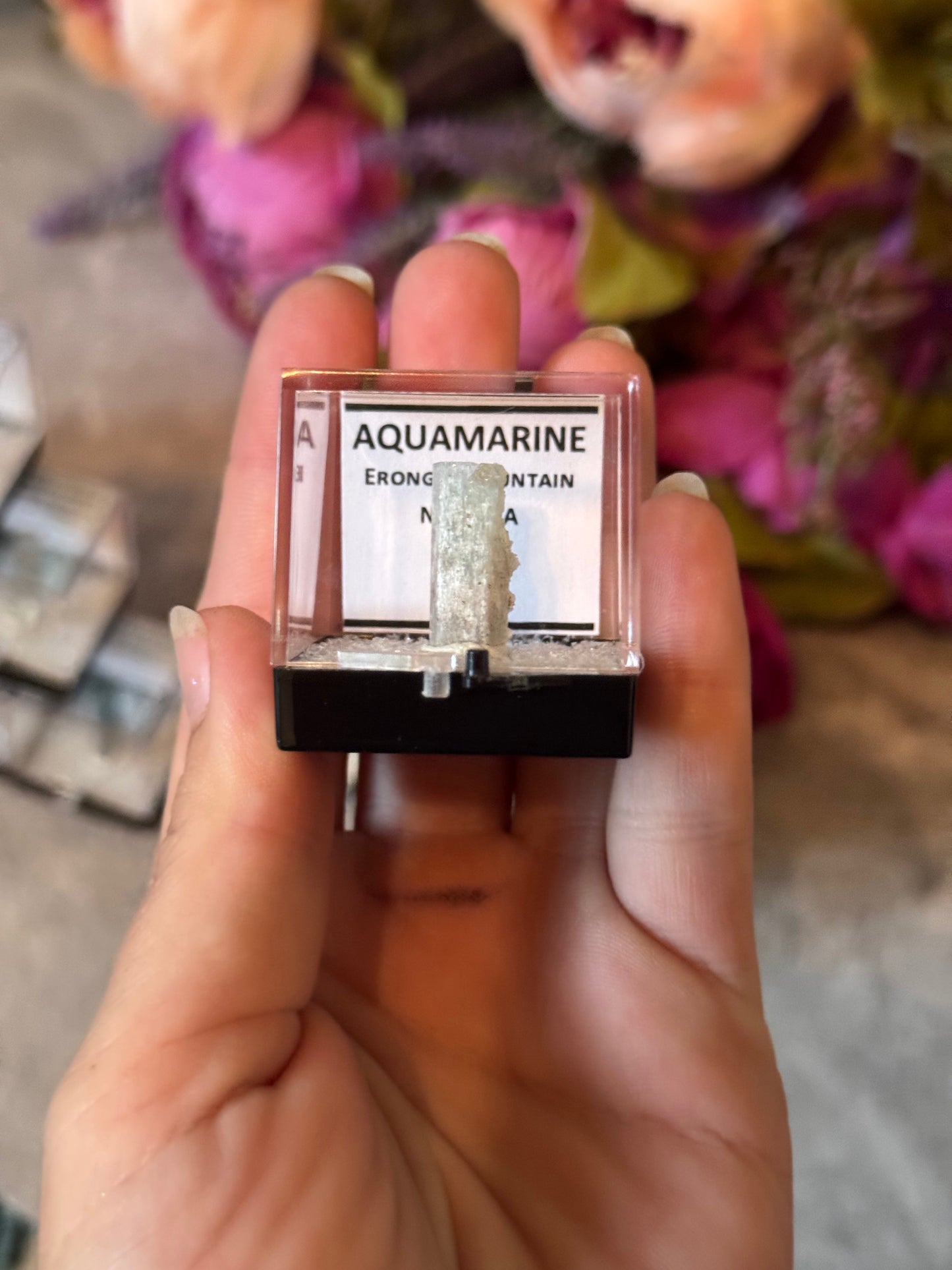 Aquamarine Specimens, Erongo Namibia, Perkie Box – 3.00-3.99 grams
