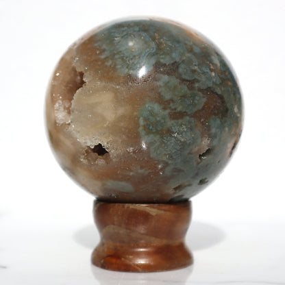 Rare Agate and Stalactites Sphere – agate and crystals sphere