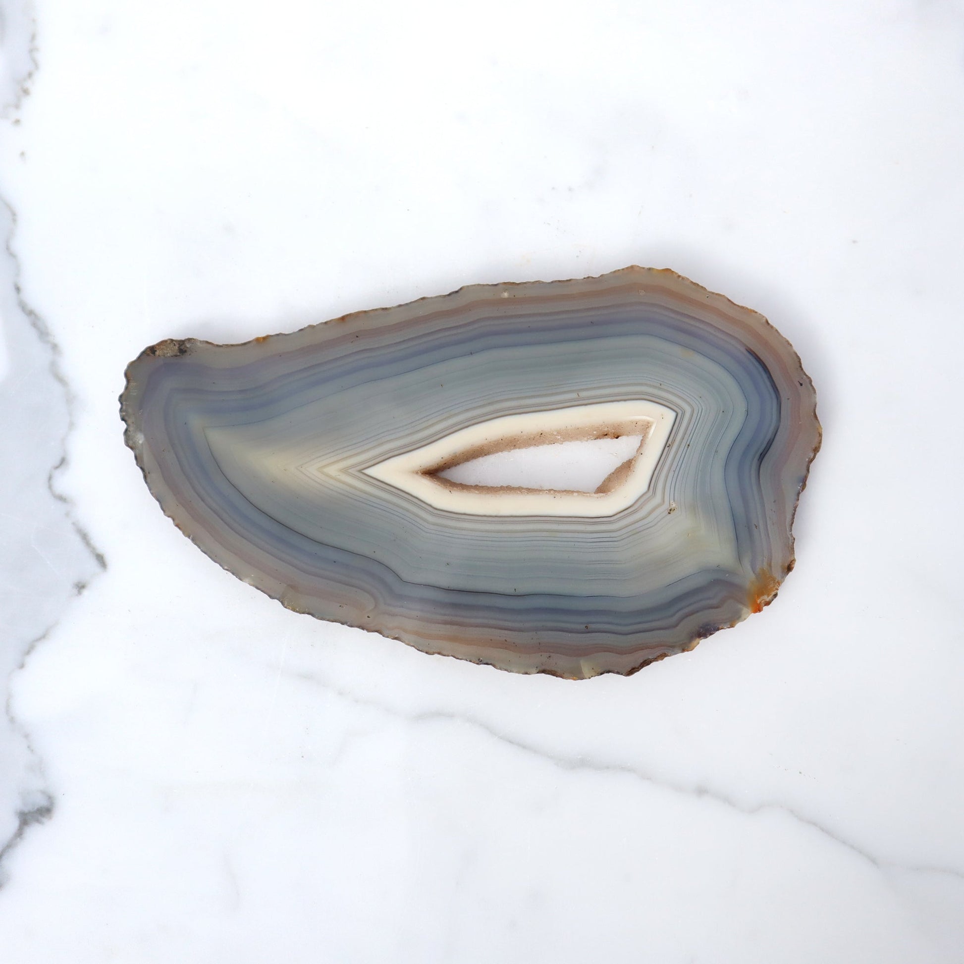 Druzy Center Agate Slice – agate slice