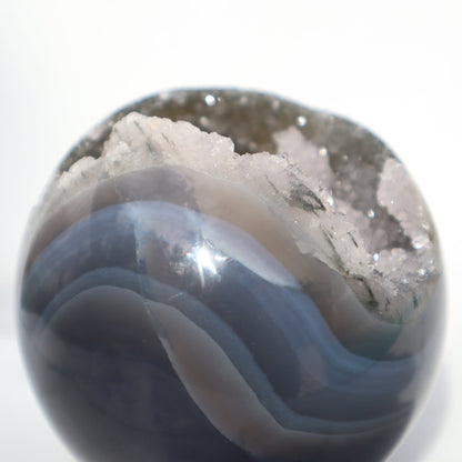 Agate Sphere with Stalactites