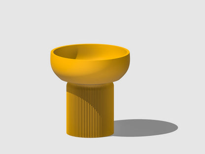 Modern Pedestal Planter, Two-Piece Plant Pot
