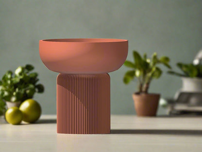 Modern Pedestal Planter, Two-Piece Plant Pot