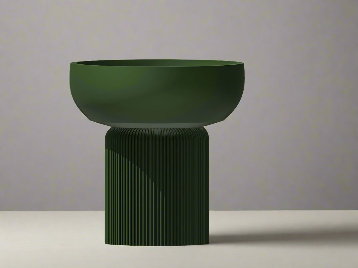 Modern Pedestal Planter, Two-Piece Plant Pot