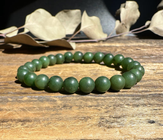 Jade Satin Finish Bead Bracelet – Canadian Nephrite Jewelry