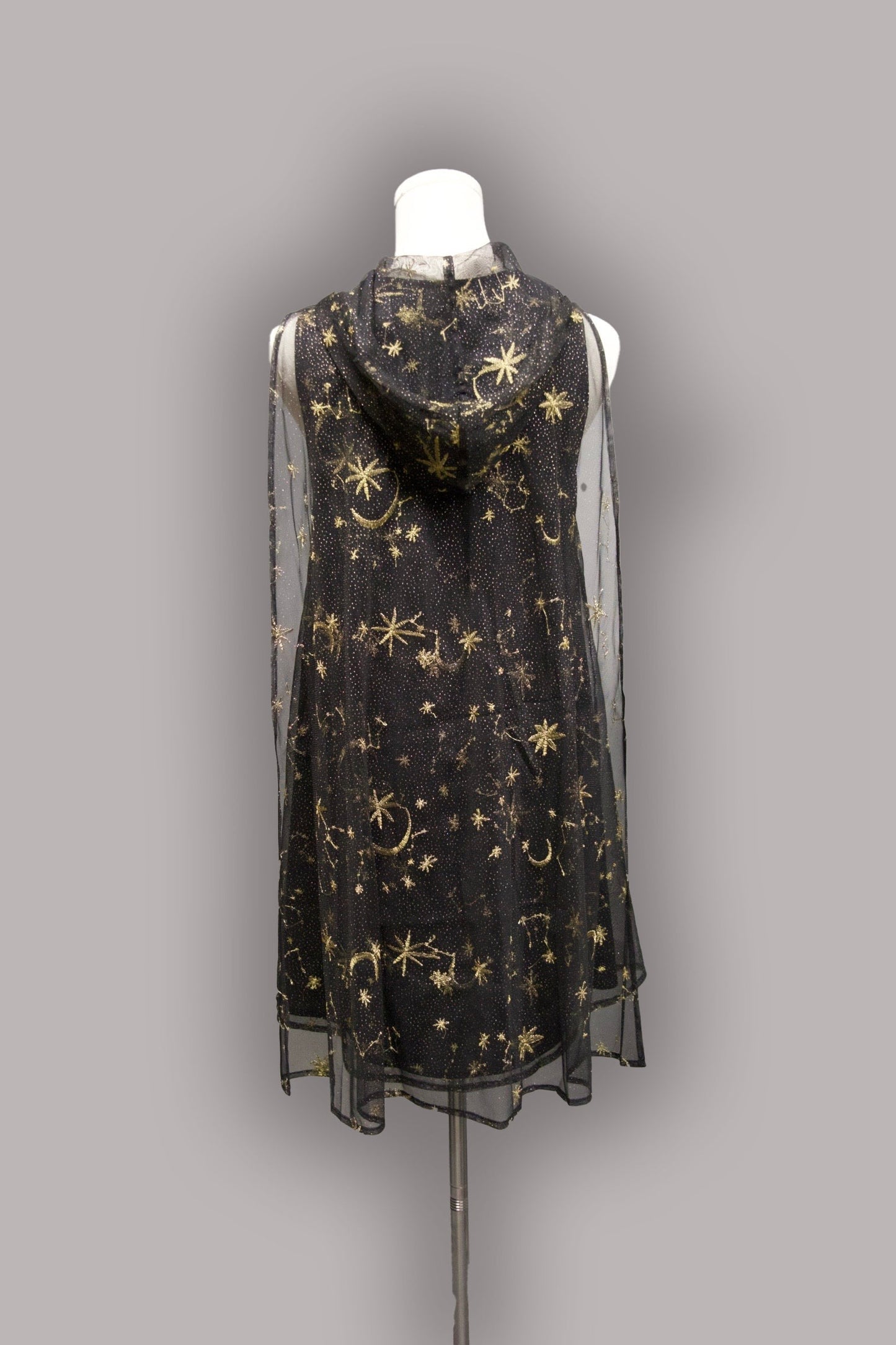 Hooded Mini Dress with Capelet