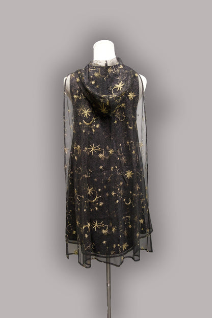 Hooded Mini Dress with Capelet