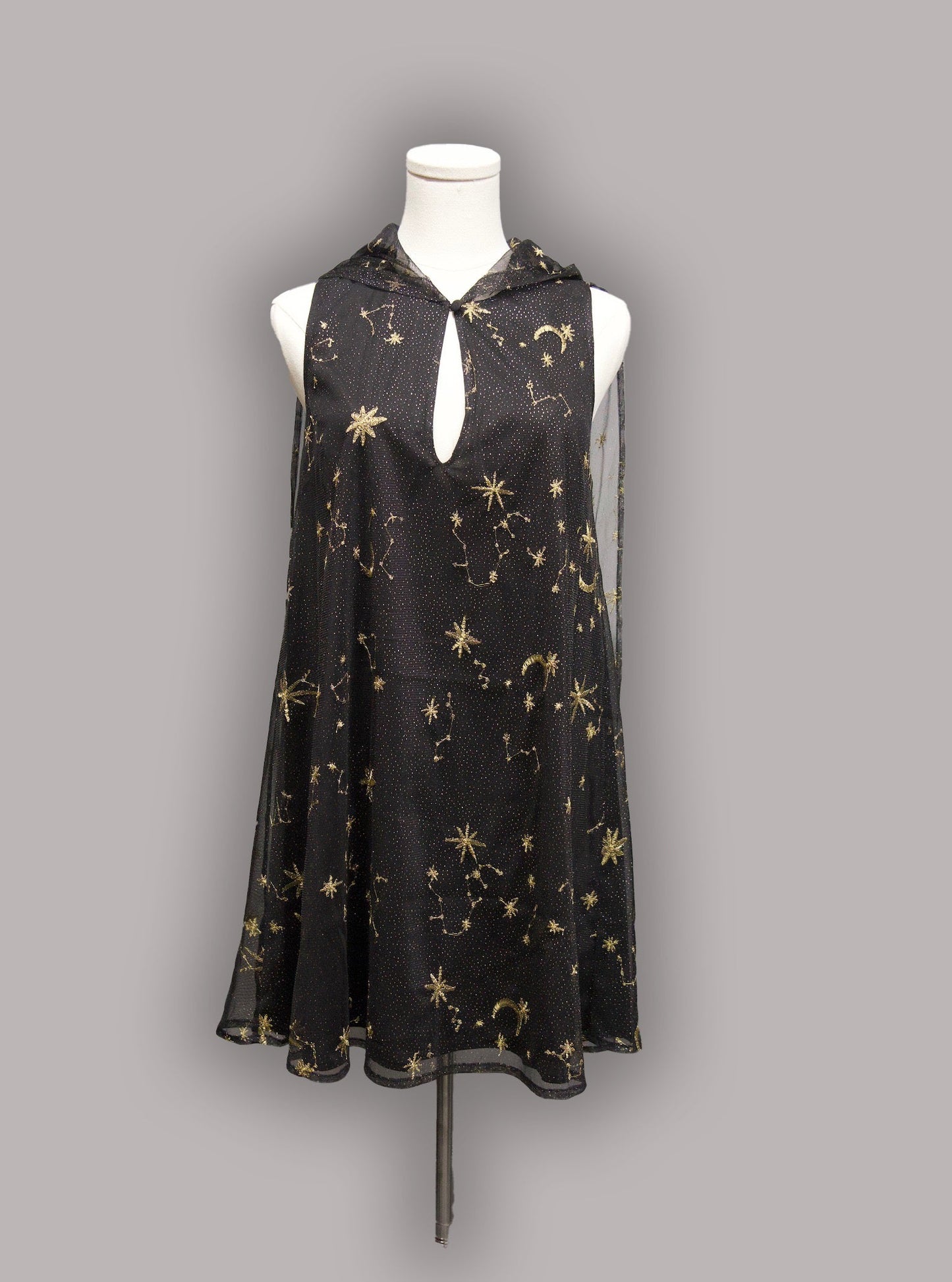 Hooded Mini Dress with Capelet