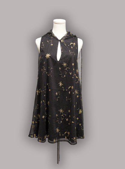 Hooded Mini Dress with Capelet