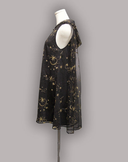 Hooded Mini Dress with Capelet