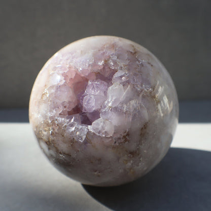 Pink Amethyst & Agate Sphere with Stand | Uruguay