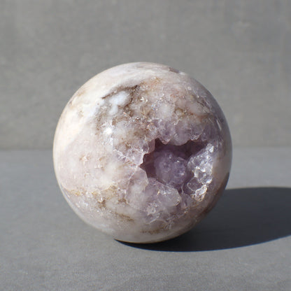Pink Amethyst & Agate Sphere with Stand | Uruguay