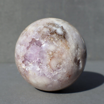 Pink Amethyst & Agate Sphere with Stand | Uruguay
