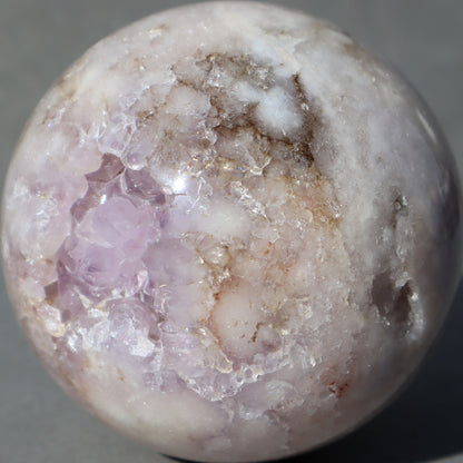 Pink Amethyst & Agate Sphere with Stand | Uruguay