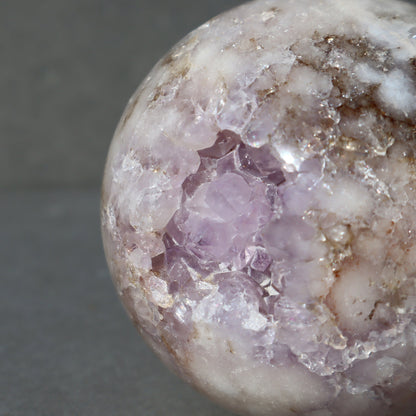 Pink Amethyst & Agate Sphere with Stand | Uruguay