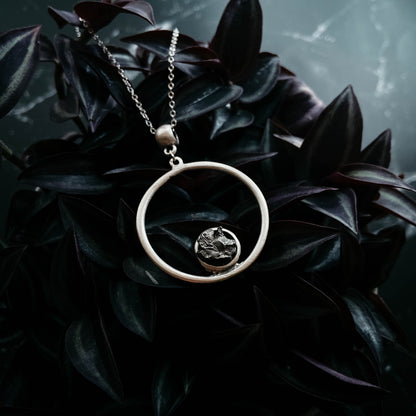 Circle Necklace with Authentic Raw Meteorite – Necklace