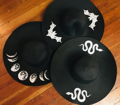 Floppy Sun Hat - XL Brim - Snakes - READY TO SHIP –