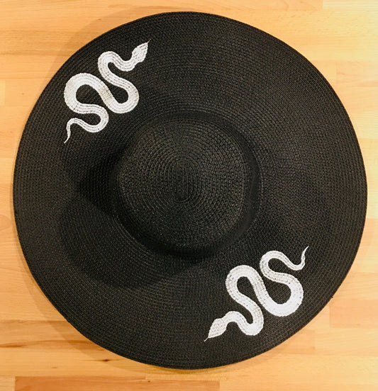 Floppy Sun Hat - XL Brim - Snakes - READY TO SHIP