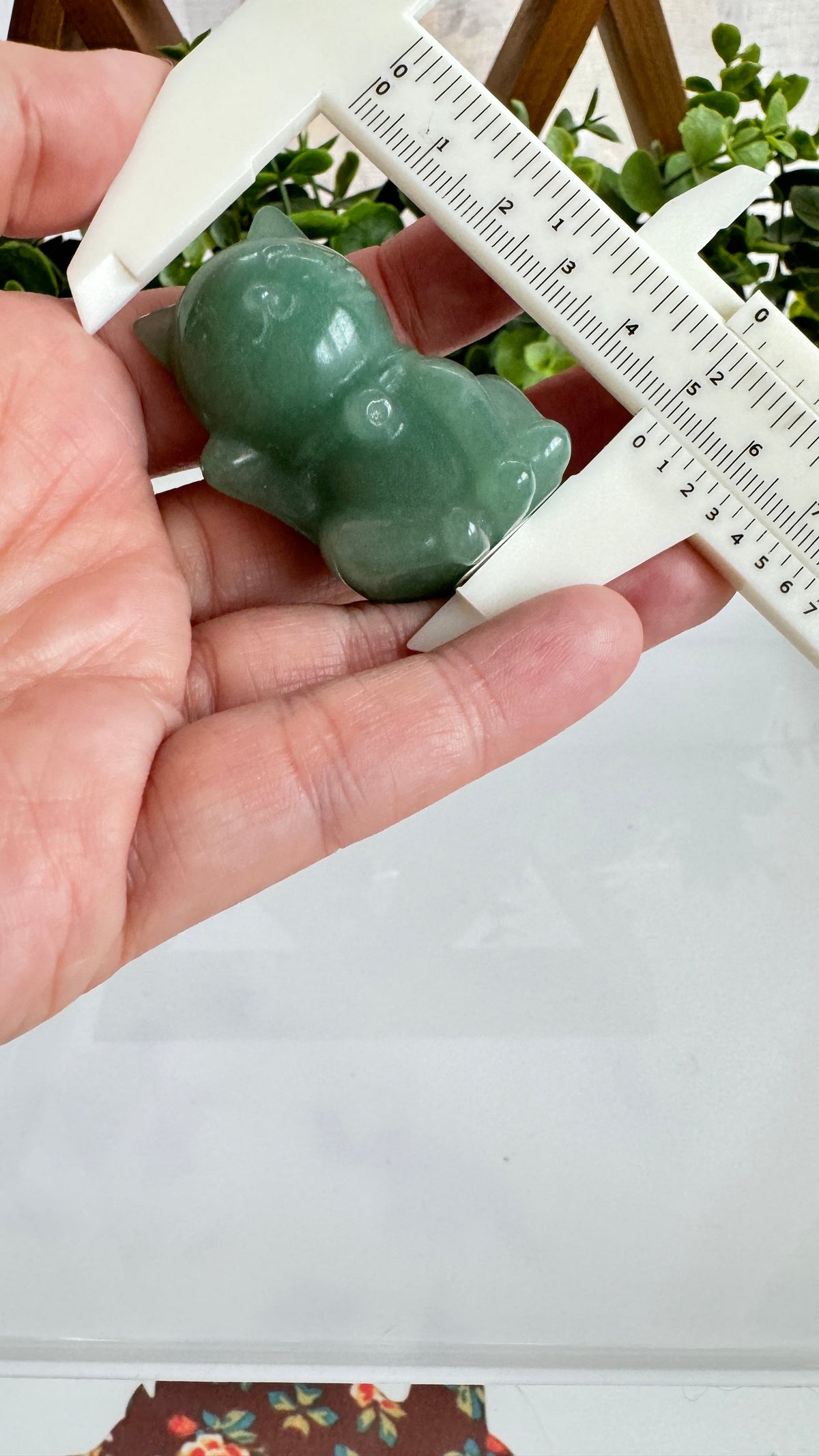 Crystal Lucky Cat Carving | Green Aventurine & Rose Quartz